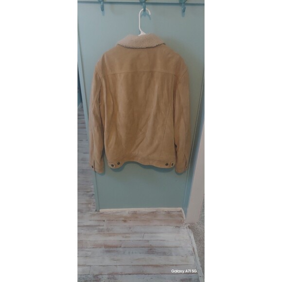 Vintage Gap Leather Barn Fleece Lined Coat Large - Picture 5 of 6